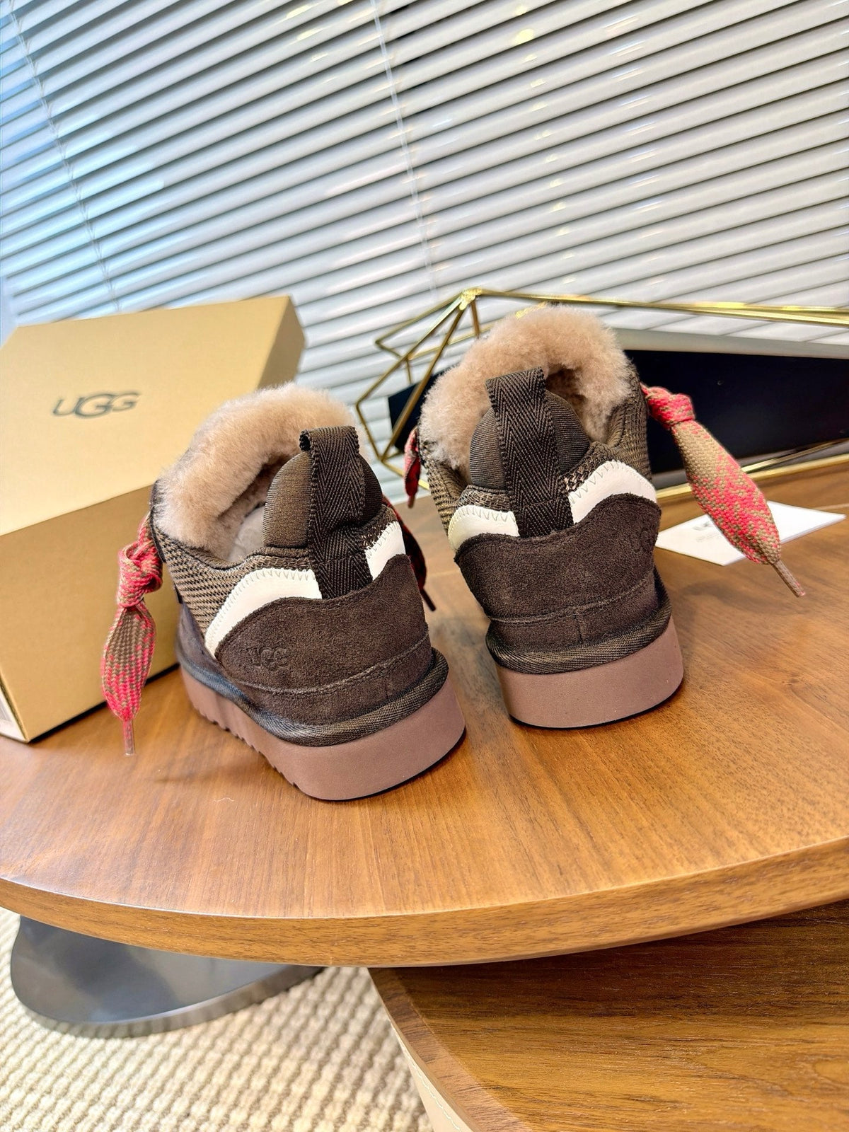 UGG Mauve Mel Suede Mesh Low-Top Shoes