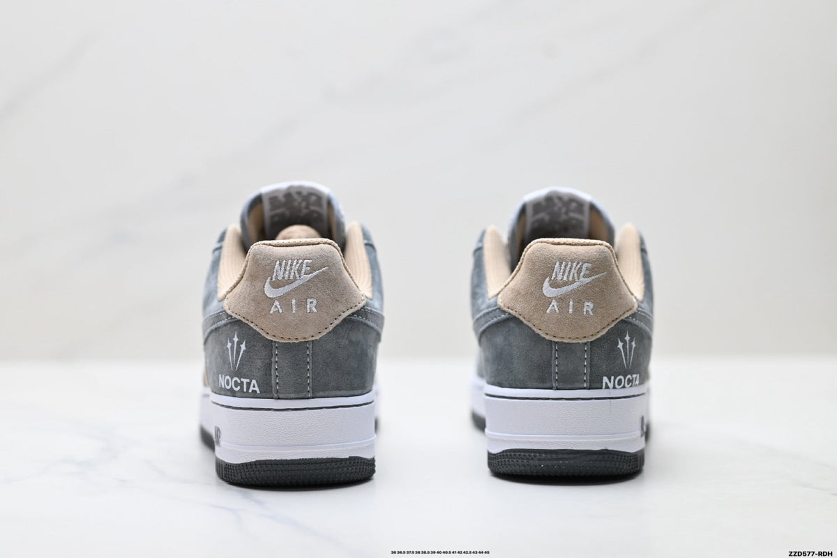 Nike Air Force 1 Low Gray Beige Unisex Sneakers Style 09